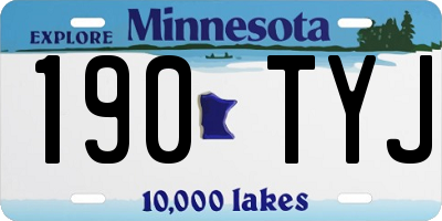 MN license plate 190TYJ