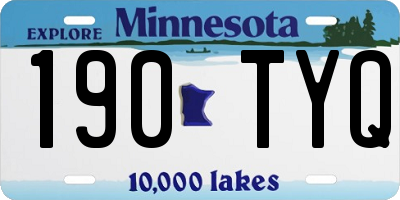 MN license plate 190TYQ