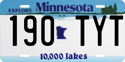 MN license plate 190TYT