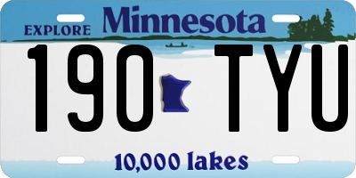 MN license plate 190TYU