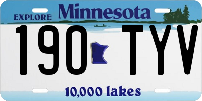MN license plate 190TYV
