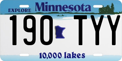 MN license plate 190TYY