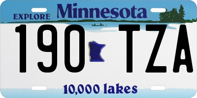 MN license plate 190TZA