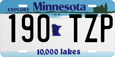 MN license plate 190TZP