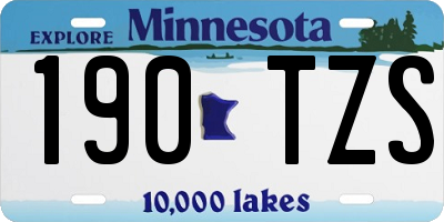 MN license plate 190TZS