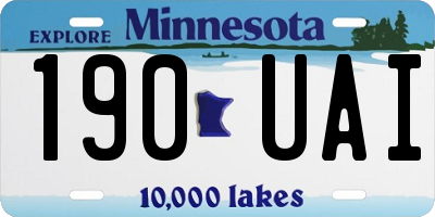 MN license plate 190UAI