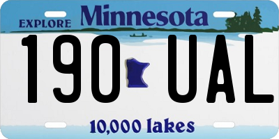 MN license plate 190UAL