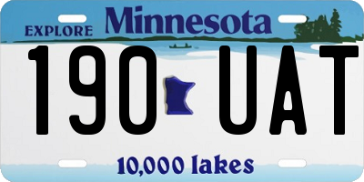 MN license plate 190UAT