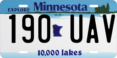 MN license plate 190UAV