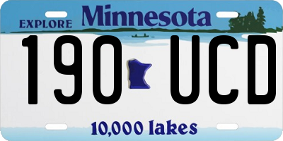 MN license plate 190UCD