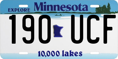 MN license plate 190UCF