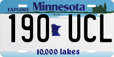 MN license plate 190UCL