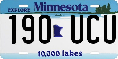 MN license plate 190UCU