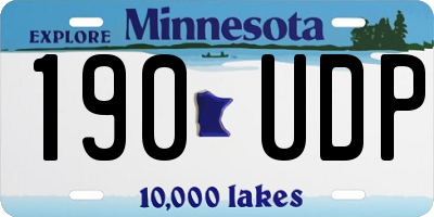 MN license plate 190UDP