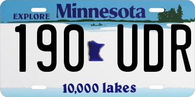 MN license plate 190UDR