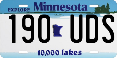 MN license plate 190UDS