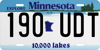 MN license plate 190UDT