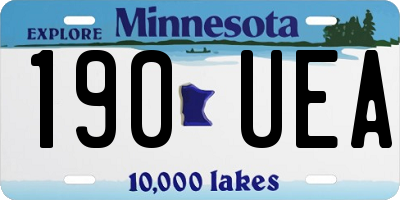 MN license plate 190UEA