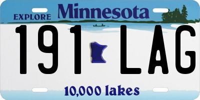 MN license plate 191LAG