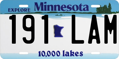 MN license plate 191LAM