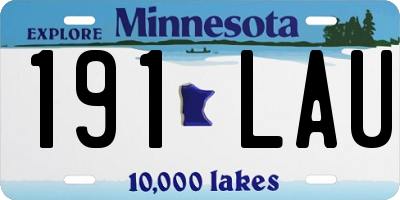 MN license plate 191LAU
