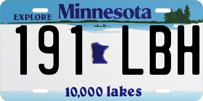 MN license plate 191LBH