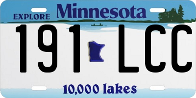 MN license plate 191LCC