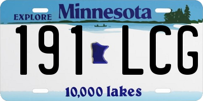 MN license plate 191LCG