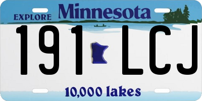 MN license plate 191LCJ
