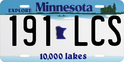 MN license plate 191LCS