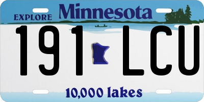 MN license plate 191LCU