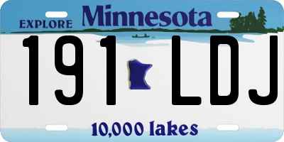 MN license plate 191LDJ