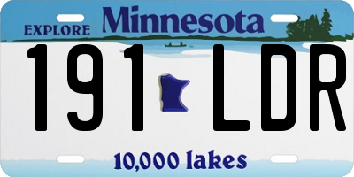 MN license plate 191LDR
