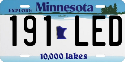 MN license plate 191LED