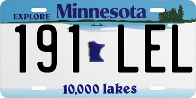 MN license plate 191LEL