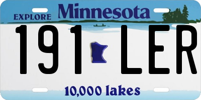 MN license plate 191LER