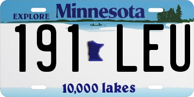 MN license plate 191LEU