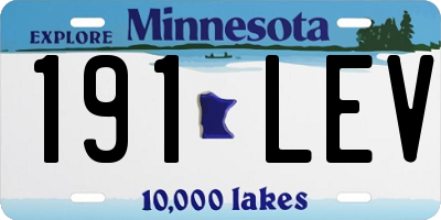 MN license plate 191LEV