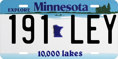 MN license plate 191LEY