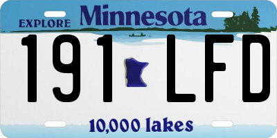 MN license plate 191LFD