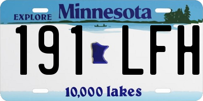 MN license plate 191LFH