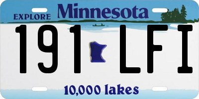 MN license plate 191LFI