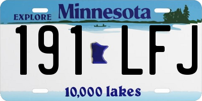 MN license plate 191LFJ