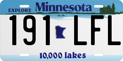 MN license plate 191LFL