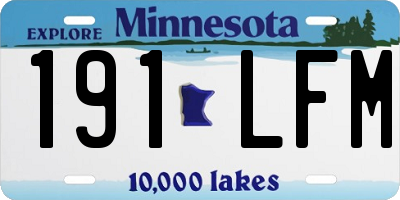 MN license plate 191LFM