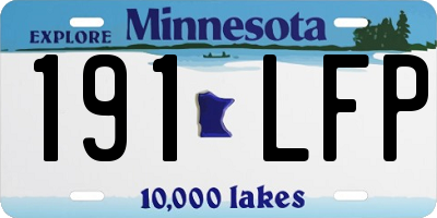MN license plate 191LFP