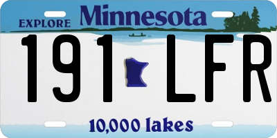 MN license plate 191LFR