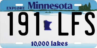 MN license plate 191LFS