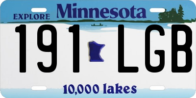 MN license plate 191LGB