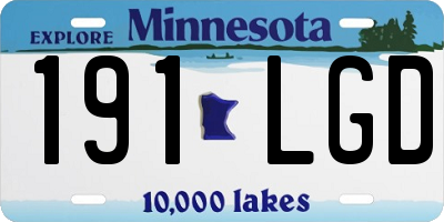MN license plate 191LGD